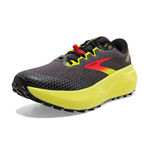 Brooks Herren Caldera 6 Sneaker, Black Fiery Red Blazing Yellow, 42 EU von Brooks