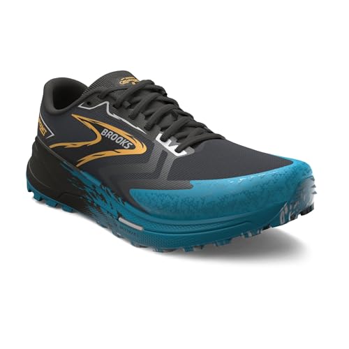 Brooks Herren Catamount 3 Sneaker, Ebony Mosaic Blue Orange, 44 EU von Brooks