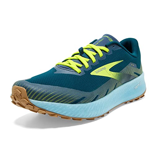 Brooks Herren Catamount Laufschuh, Blue Lime Biscuit, 43 EU von Brooks