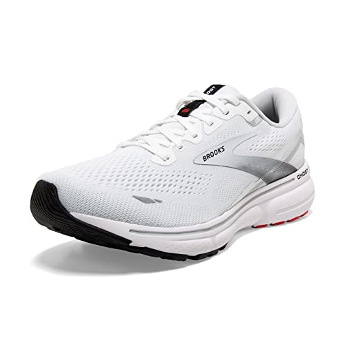 Brooks Ghost 15 Herren-Laufschuh, neutral, Weiß/Schwarz/Flamme, 45.5 EU von Brooks