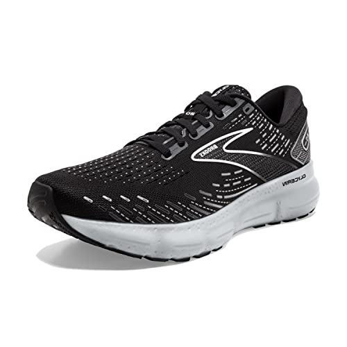 Brooks Herren Glycerin 20 D Weite Laufschuh, Schwarz/Weiß/Legierung, 8 Wide von Brooks