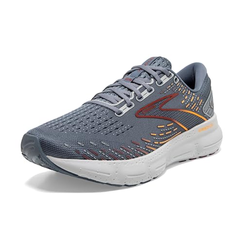 Brooks Herren Glycerin 20 Neutral Laufschuh, Grau/Chili-Öl/Orange, 42 EU von Brooks