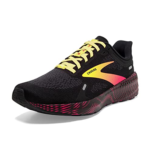Brooks Herren Launch Gts 9 Sneaker, Black Pink Yellow, 44 EU von Brooks