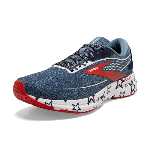 Brooks Herren Trace 2 Neutral Laufschuh, Weiß/Peacoat/Poppy, 42.5 EU von Brooks