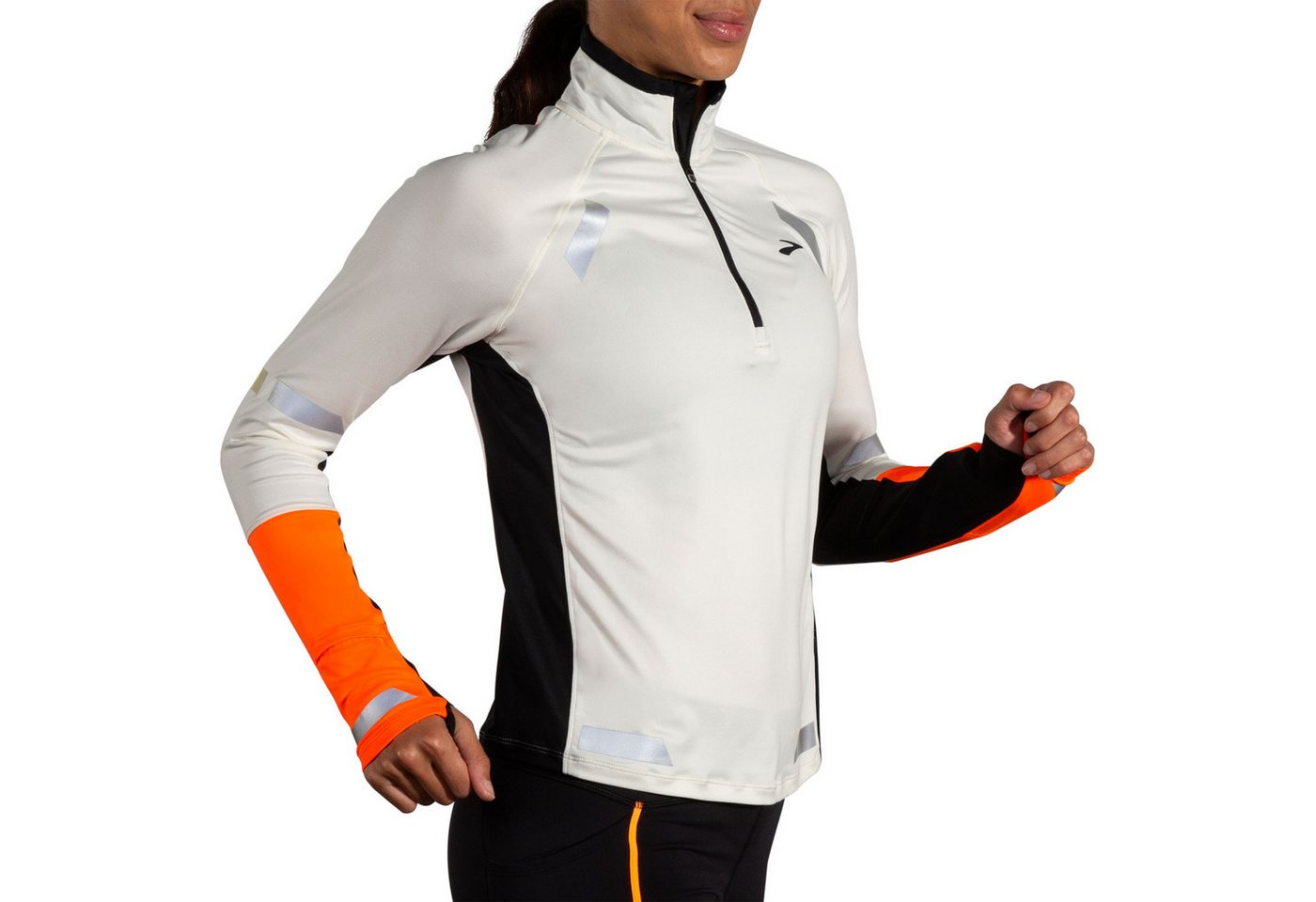Brooks Langarmshirt Run Visible 1/2 Zip 2.0 Lady 221686-167 Gut sichtbar im Dunkeln von Brooks
