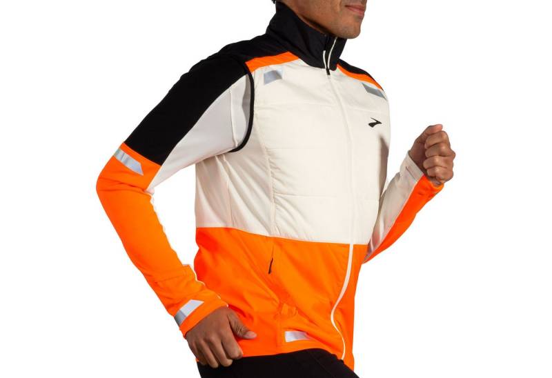 Brooks Laufjacke Run Visible Insulated Vest 2.0 Men 211518-167 Hohe Sichtbarkeit auch bei schlechten Lichtverhältnissen von Brooks