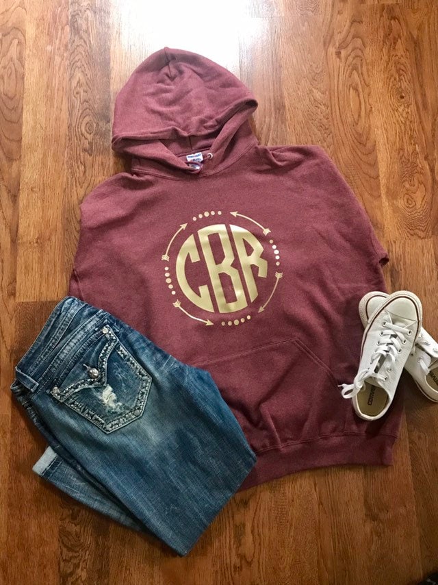 Monogrammierter Hoodie von BrooksCoCreations