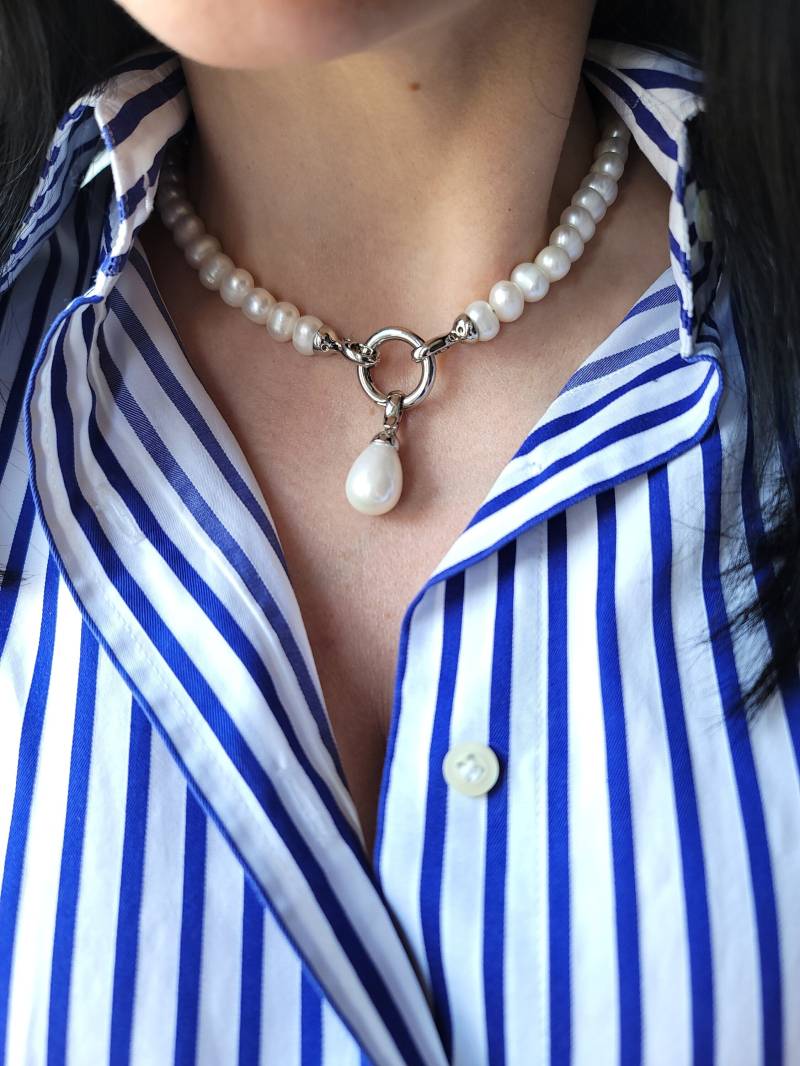 Elegante Barocke Perlenkette - Perfektes Muttertags- & Jahrestagsgeschenk Elegante Barocke Perlenkette - Perfektes Muttertags- & Jahrestagsgeschenk von Broshe4kaStudio