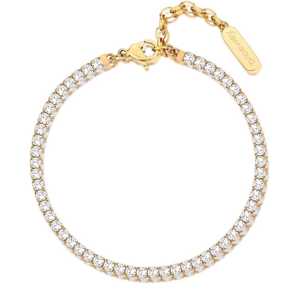 Brosway Armband Dazzling gold-plated bracelet with clear zircons Desideri BEI081 von Brosway