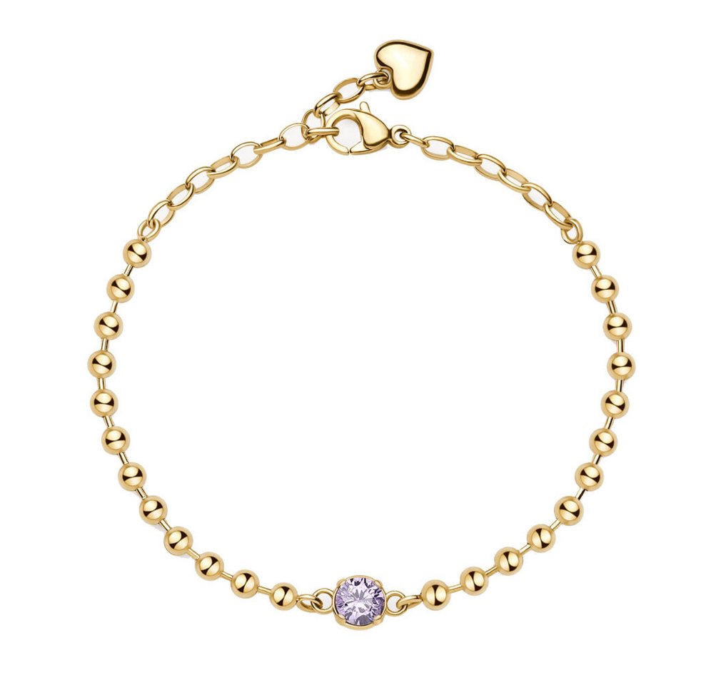 Brosway Armband Desideri BEI086 vergoldetes Kugelarmband mit Zirkon von Brosway