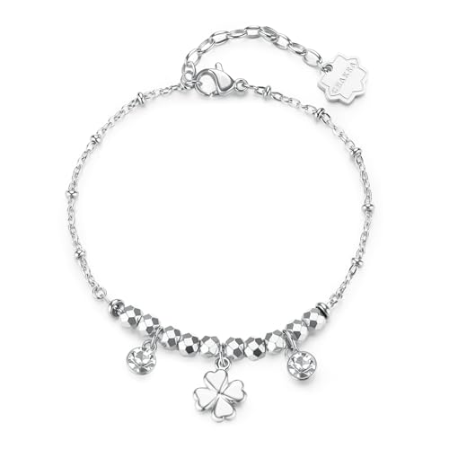 Brosway Armband Frau aus Edelstahl mit Symbolen Kleeblatt, Armband Frau Kollektion CHAKRA - BHKB265 von Brosway