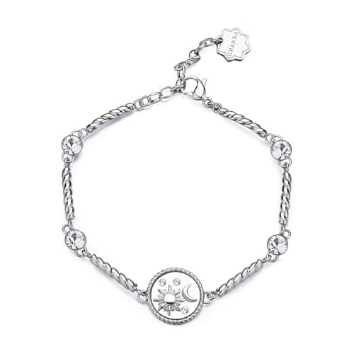 Brosway Armband Frau mit Symbol Mond/Sonnenschein aus Edelstahl | Kollektion CHAKRA - BHKB155 Brosway Armband Frau mit Symbol Mond/Sonnenschein aus Edelstahl | Kollektion CHAKRA - BHKB155 von Brosway