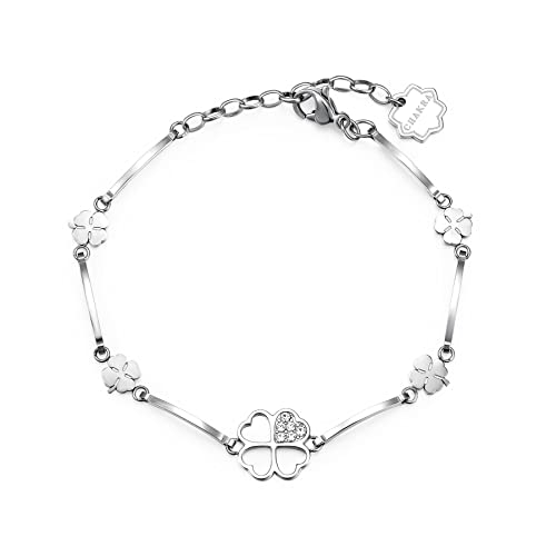 Brosway Armband Frau mit Symbol Kleeblatt aus Edelstahl | Kollektion CHAKRA - BHKB011 von Brosway