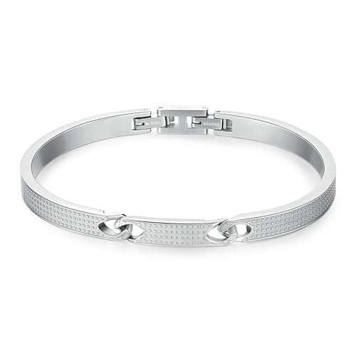 Brosway Bullet BUL63 men's rigid bracelet in polished and sandblasted 316L steel von Brosway