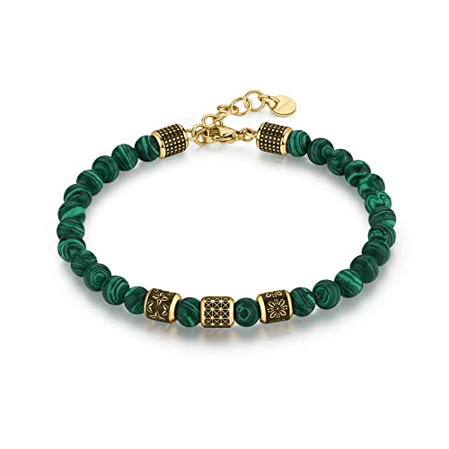 Brosway Bullet BUL30 Man Bracelet Malachite Spheres and 316L Steel von Brosway