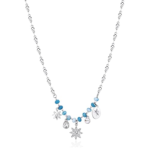 Brosway Chakra Halskette für Damen aus 316L Edelstahl mit Anhänger und Zirkonia Länge: 48cm, BHKN084 von Brosway