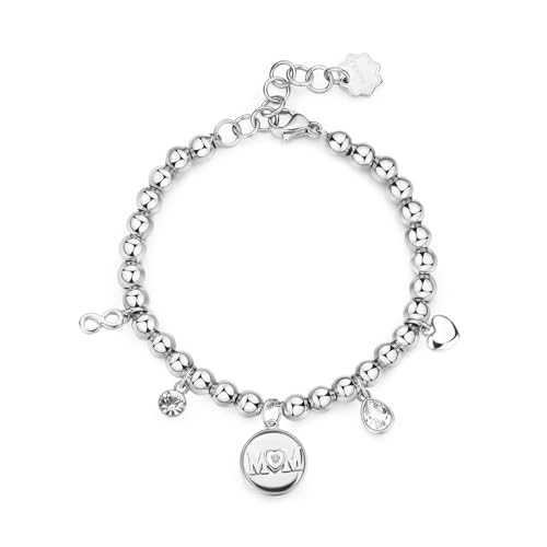 Brosway Damen-Armband aus Stahl, Damenarmband, Kollektion Chakra, BHKB203, 180mm, Edelstahl, Kristalle von Brosway