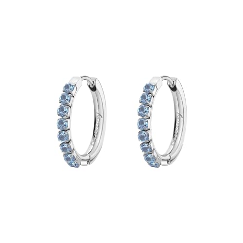 Brosway Desideri women's hoop earrings in steel with blue zircons BEIE018 von Brosway