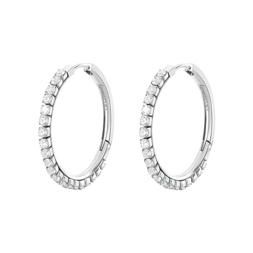 Brosway Desideri women's hoop earrings in steel with white zircons BEIE014 von Brosway