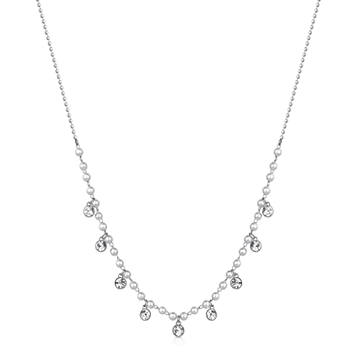 Brosway Damen Halskette CHANT aus Edelstahl mit Perlen in der Farbe Silber mit Karabinerverschluss, Länge: 45 cm, BAH83 von Brosway