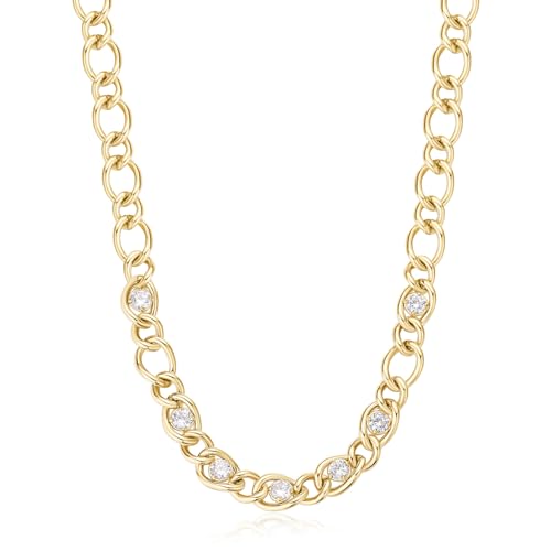 Brosway Ribbon women's necklace 316L steel, gold pvd finish, cubic zirconia von Brosway