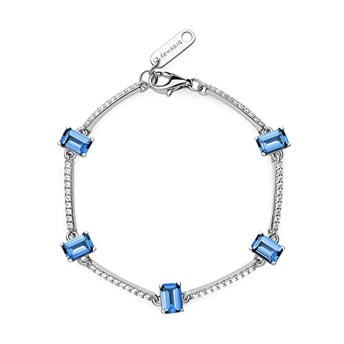 Brosway Fancy 925 Silver woman bracelet with light blue and white zircons FFB04 von Brosway