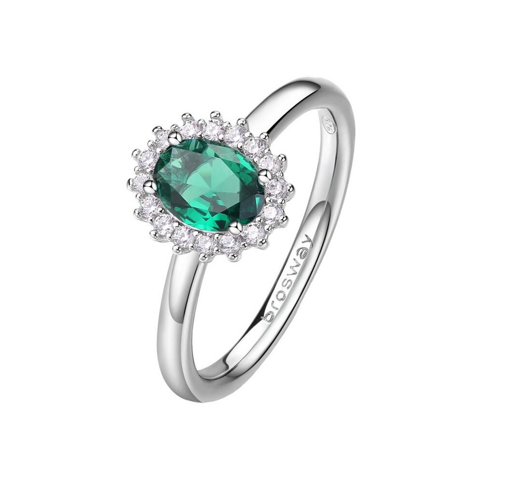 Brosway Fingerring Eleganter Silberring Fancy Life Green FLG71 - Kreislauf: 54 mm von Brosway