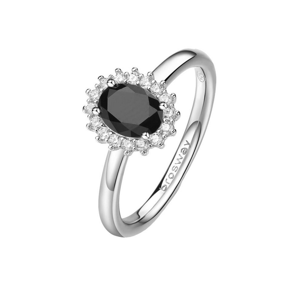 Brosway Fingerring Eleganter Silberring Fancy Mystery Black FMB75 - Schaltung: 52 mm von Brosway