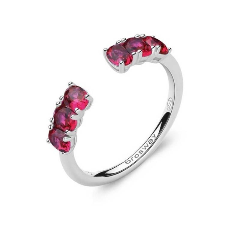 Brosway Fingerring Fancy Passion Ruby FPR11 Sparkling Open Ring - Kreislauf: 56 mm von Brosway
