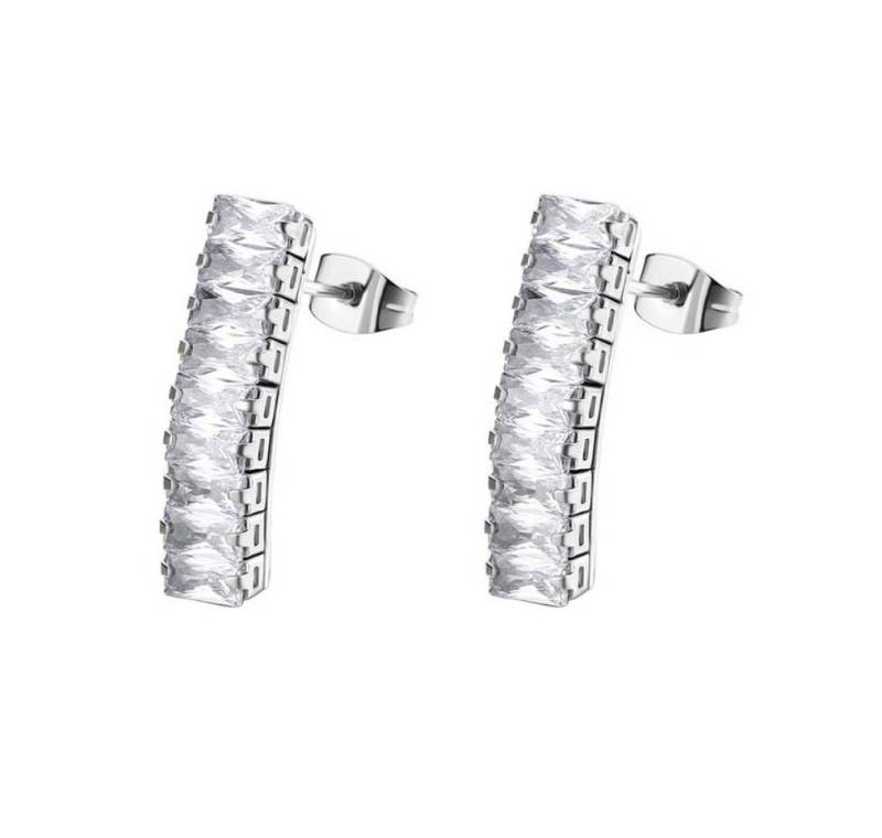 Brosway Fingerring Schöne Stahlohrringe mit Zirkonen Desideri BEIE010 von Brosway