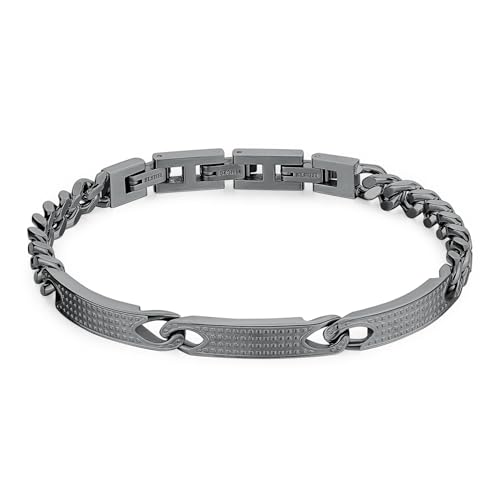 Brosway Bullet BUL58 men's bracelet with 316L steel PVD polished and sandblasted black von Brosway