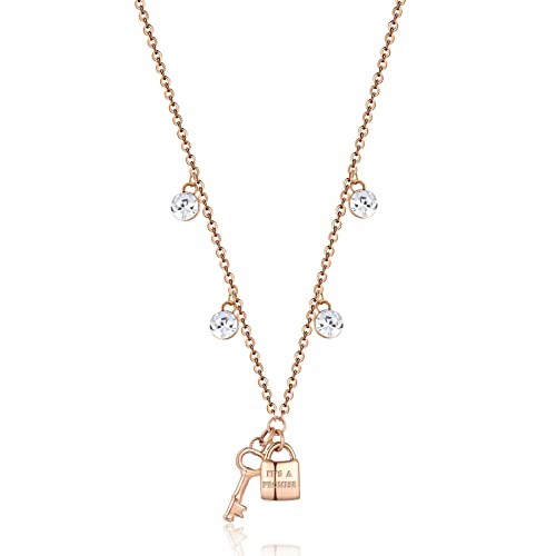 Brosway Halskette Frau aus Edelstahl mit Symbolen Schlüssel/Vorhängeschloss, Halskette Frau Kollektion CHAKRA - BHKL11 von Brosway