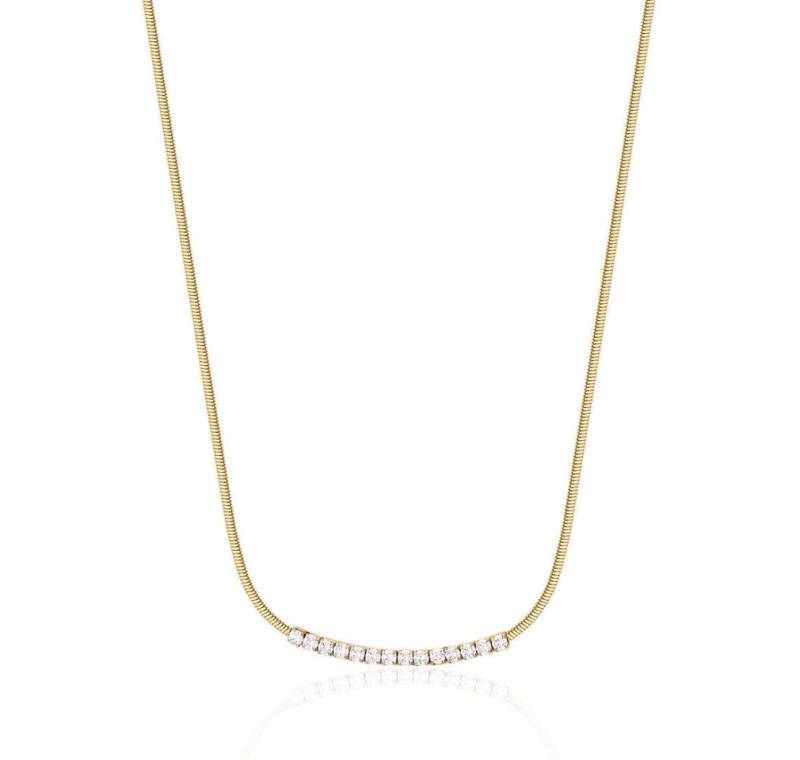 Brosway Kette mit Einhänger Delicate Gold Plated Necklace with Clear Crystals Desideri BEIN007 von Brosway
