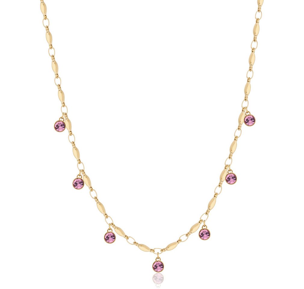 Brosway Kette mit Einhänger Sparkling Gold Plated Symhonia Crystal Necklace BYM142 von Brosway