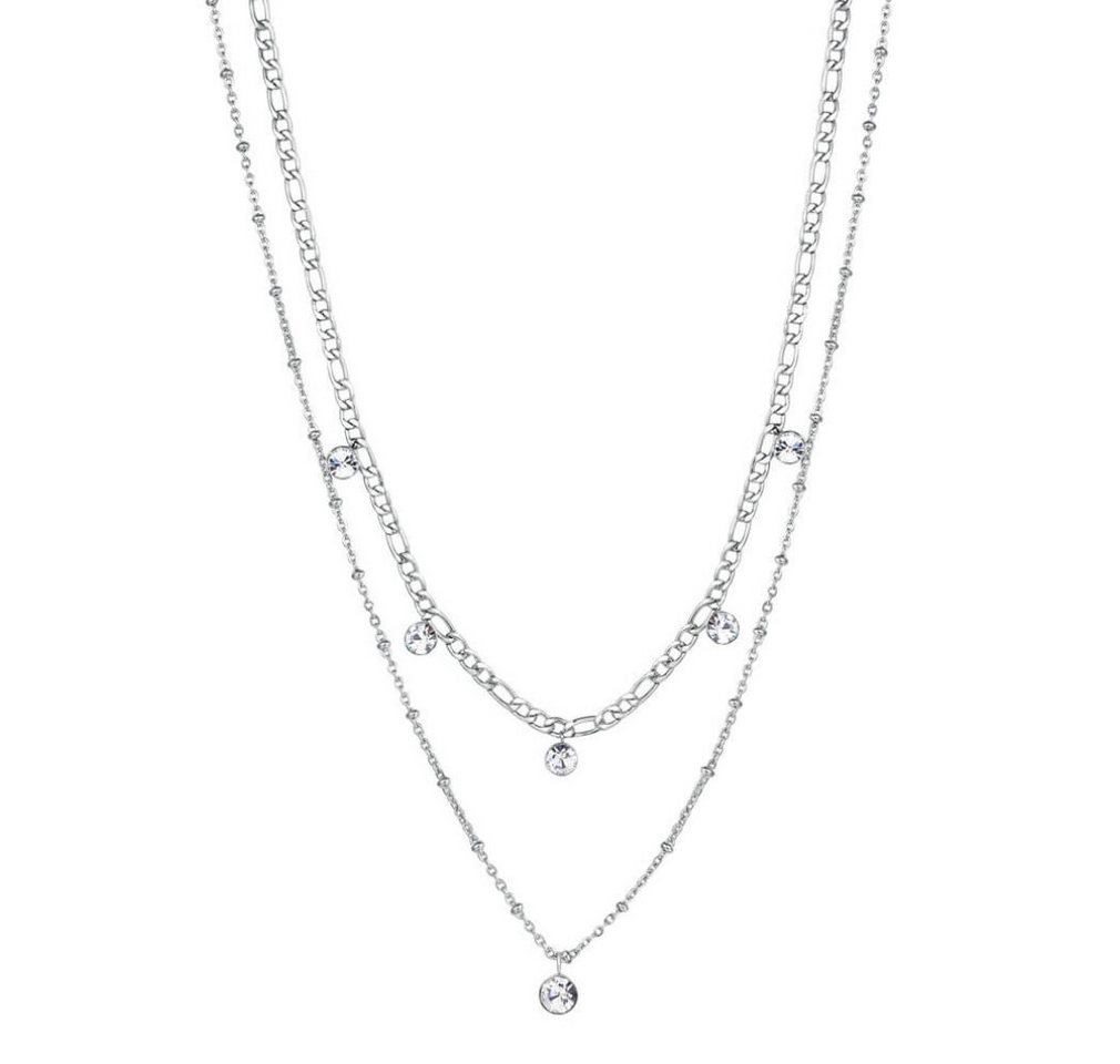Brosway Kette mit Einhänger Steel double necklace with Symphonia BYM81 crystals von Brosway
