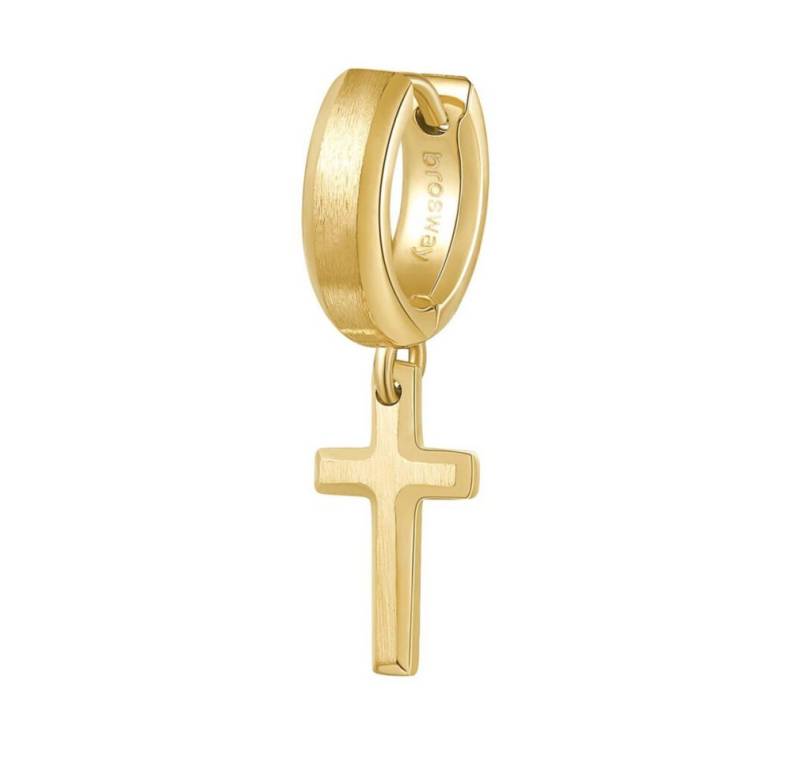 Brosway Ohrring-Set Modern gold-plated single earrings Cross Ink BIK29 von Brosway
