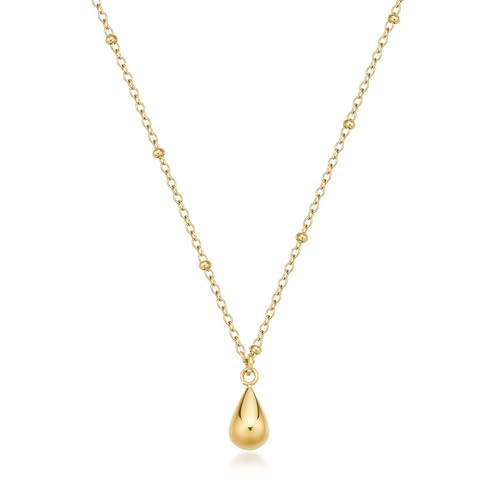 Brosway Perfect Halskette für Damen aus 316L Edelstahl mit 14K-vergoldeter-PVD-Beschichtung mit Tropfen-Anhänger Länge: 45cm, BPC10 Brosway Perfect Halskette für Damen aus 316L Edelstahl mit 14K-vergoldeter-PVD-Beschichtung mit Tropfen-Anhänger Länge: 45cm, BPC10 von Brosway