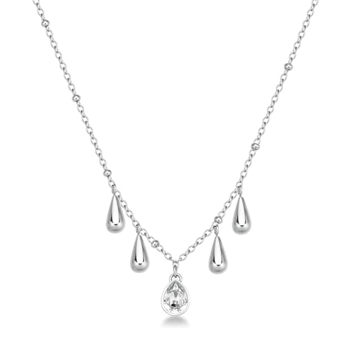 Brosway Perfect Halskette für Damen aus 316L Edelstahl mit Tropfen-Anhänger und Zirkonia Länge: 45cm, BPC38 von Brosway