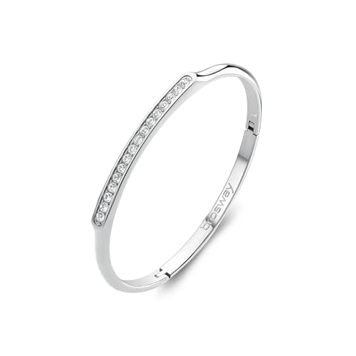 Brosway With You Armband für Damen aus Edelstahl mit Zirkonia Größe: 60 mm, BWY56 von Brosway