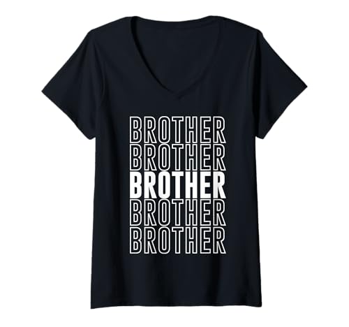 Damen Bruder T-Shirt mit V-Ausschnitt von Brother Apparel