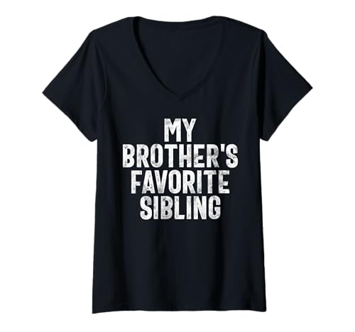 Damen Der Lieblingsgeschwisterbruder meines Bruders T-Shirt mit V-Ausschnitt von Brother Gifts