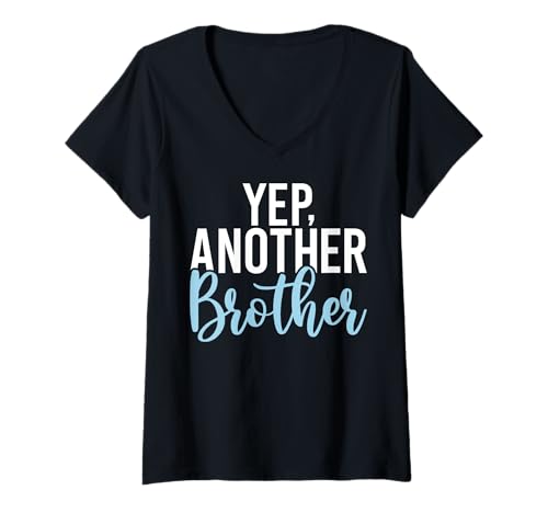 Damen Ja, noch ein Bruder T-Shirt mit V-Ausschnitt von Brother Gifts