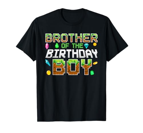 Brother of The Birthday Geburtstagsparty für Jungen, Pixelzahl T-Shirt Brother of The Birthday Geburtstagsparty für Jungen, Pixelzahl T-Shirt von Brother Of The Birthday Boy Gamer Pixel Shirts