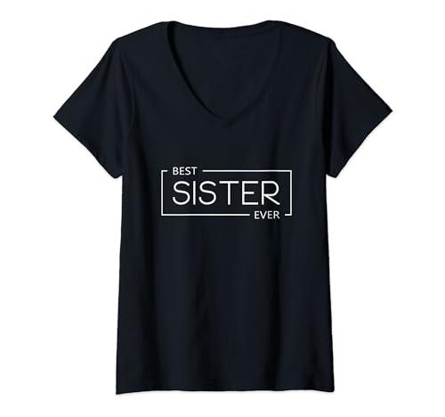 Damen Beste Schwester aller Zeiten für Schwestern Mädchen Beste Schwester T-Shirt mit V-Ausschnitt Damen Beste Schwester aller Zeiten für Schwestern Mädchen Beste Schwester T-Shirt mit V-Ausschnitt von Brother and Sister World's best Sister Gift