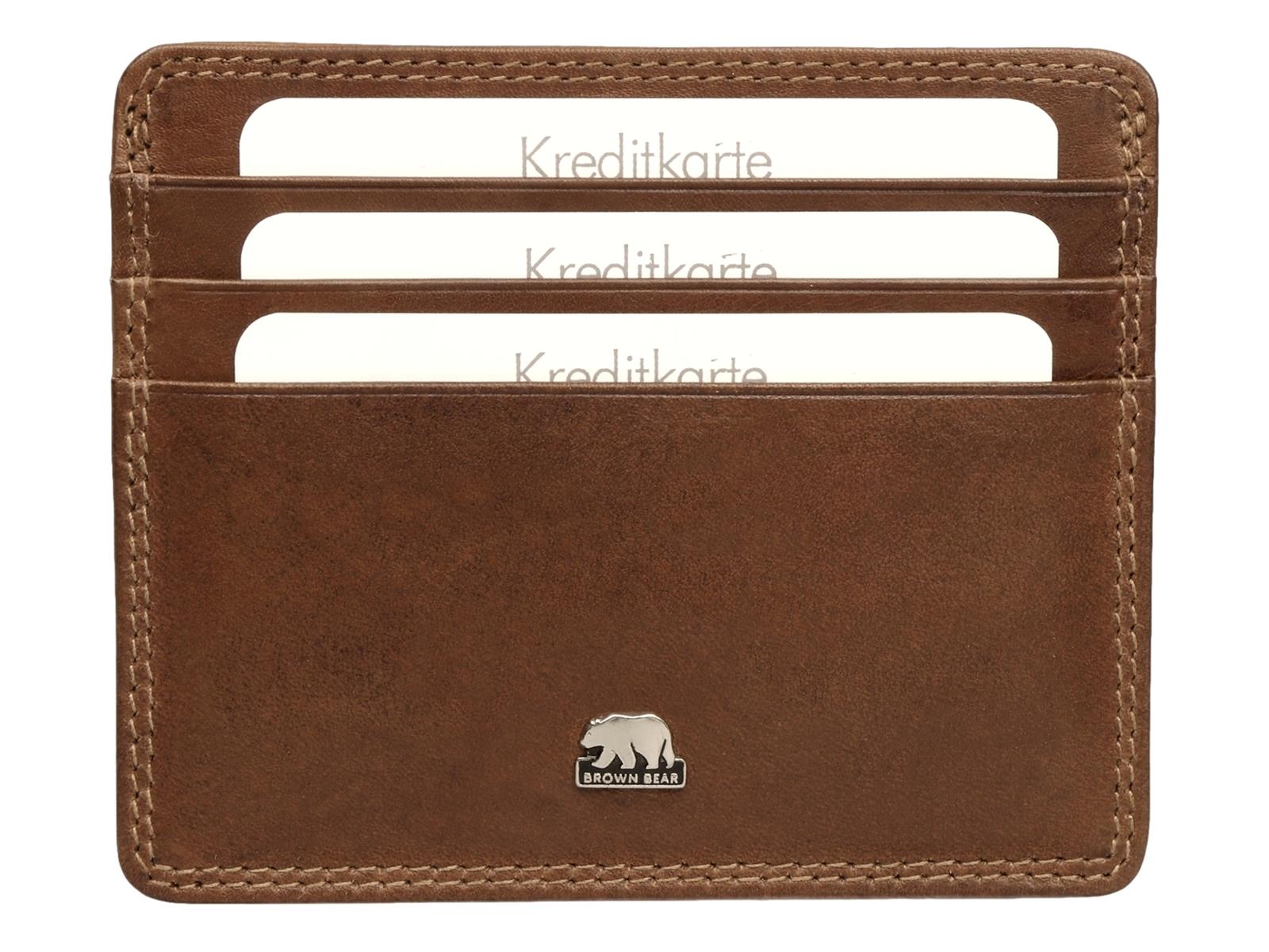 Brown Bear "CC" für 6 Karten - Kartenetui Braun-Tobacco von Brown Bear