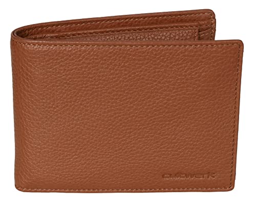 Brown Bear Cultwerk Geldbörse Herren Leder Cognac Braun RFID-Schutz mit Münzfach, Echtleder Portemonnaie für Männer, Business Geldbeutel, Design Portmonee von Brown Bear