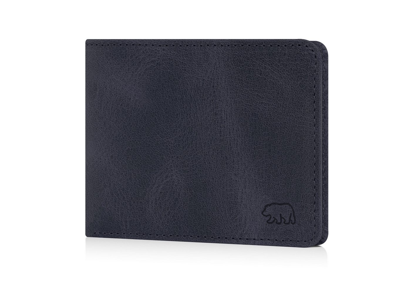 Brown Bear Geldbörse 8005 D für Herren aus Echtleder, mit 9 Kartenfächern und RFID-Schutz Farbe Blau-Vintage von Brown Bear