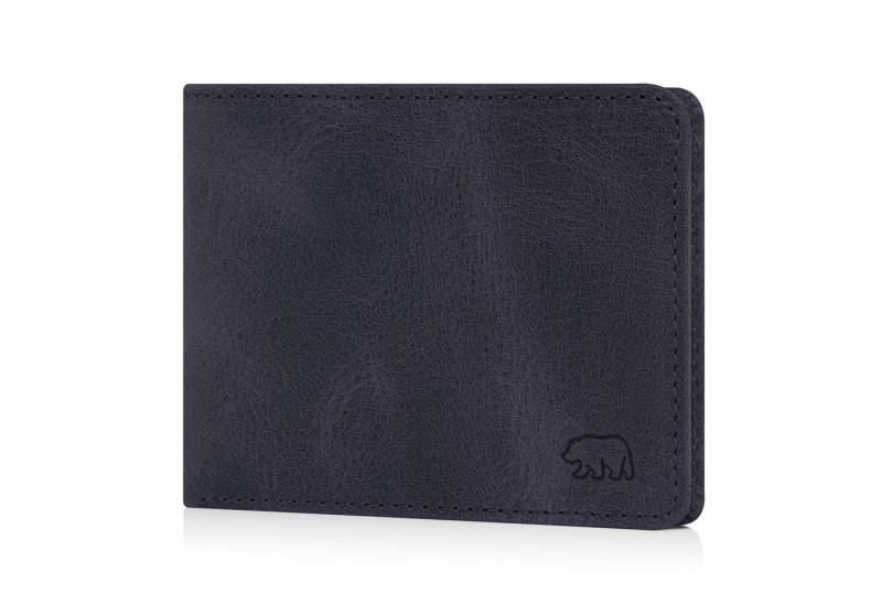 Brown Bear Geldbörse 8005 D für Herren aus Echtleder, mit 9 Kartenfächern und RFID-Schutz Farbe Blau-Vintage von Brown Bear
