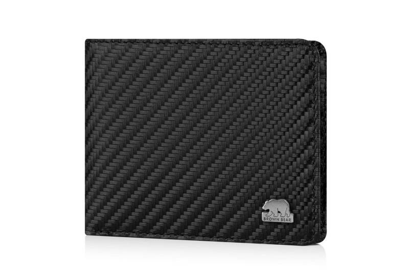 Brown Bear Geldbörse 8005 D für Herren aus Echtleder, mit 9 Kartenfächern und RFID-Schutz Farbe Carbon von Brown Bear