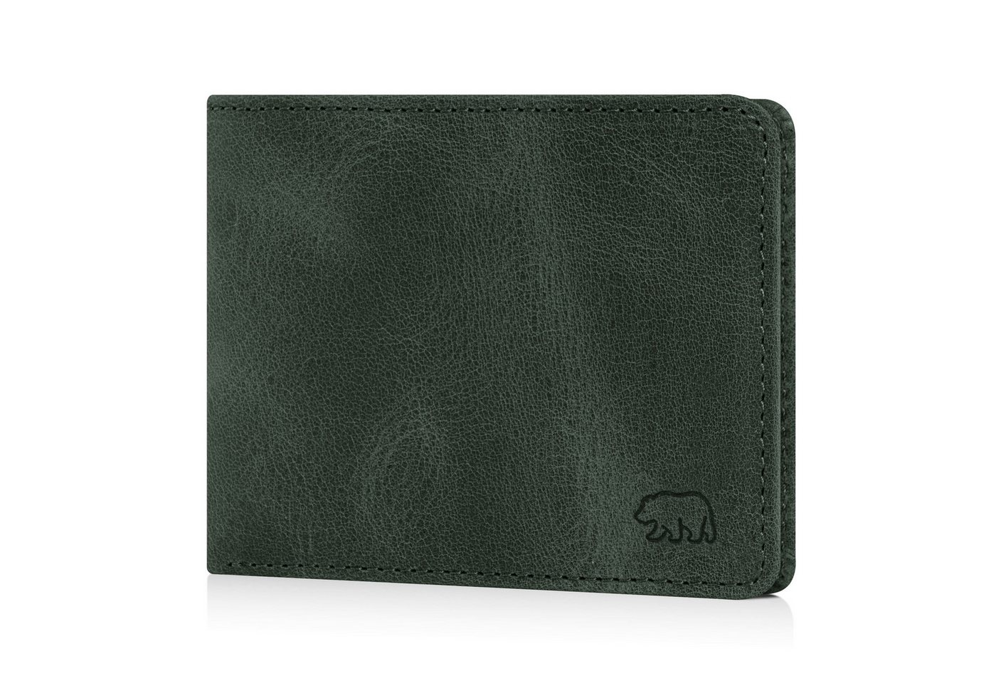 Brown Bear Geldbörse 8005 D für Herren aus Echtleder, mit 9 Kartenfächern und RFID-Schutz Farbe Olive Vintage von Brown Bear